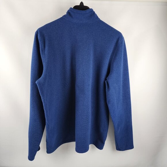 LL Bean Sweater Men XL Tall Blue Gray Trail Fleece 1/2 Zip 502902 - Picture 2 of 6